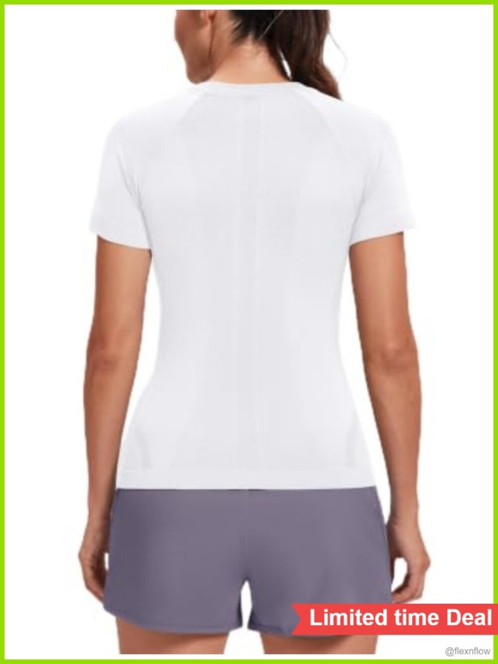 Seamless Short Sleeve Workout Top Slim Fit Crew Neck Active Gym Yoga